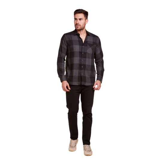 Camisa Xadrez Masculino Flanelado Manga Longa