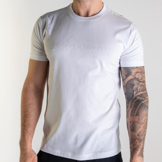 Camiseta Acostamento Casual Wolf Branca