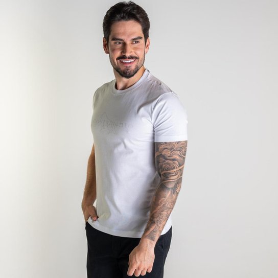 Camiseta Acostamento Casual Wolf Branca
