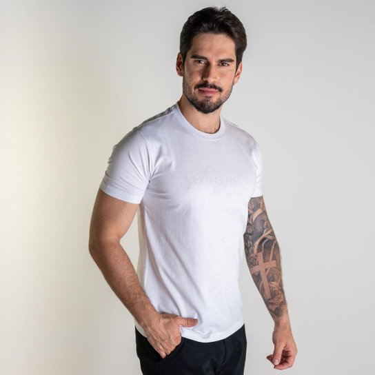 Camiseta Acostamento Casual Wolf Branca