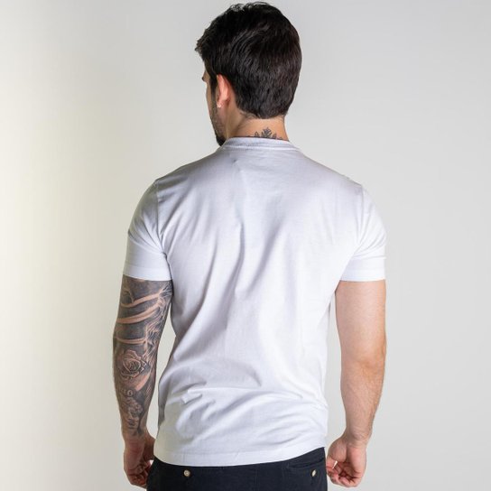 Camiseta Acostamento Casual Wolf Branca