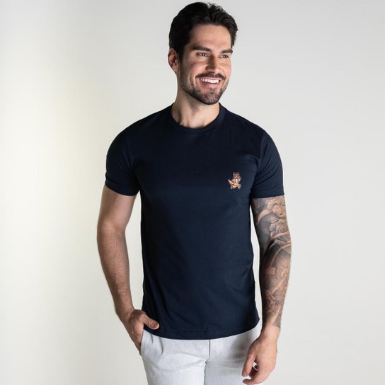 Camiseta Acostamento Fox Azul Marinho