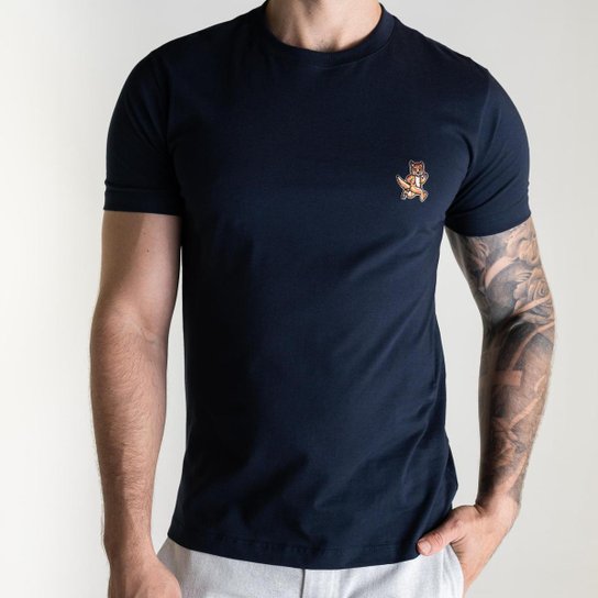 Camiseta Acostamento Fox Azul Marinho