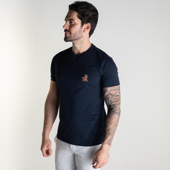 Camiseta Acostamento Fox Azul Marinho