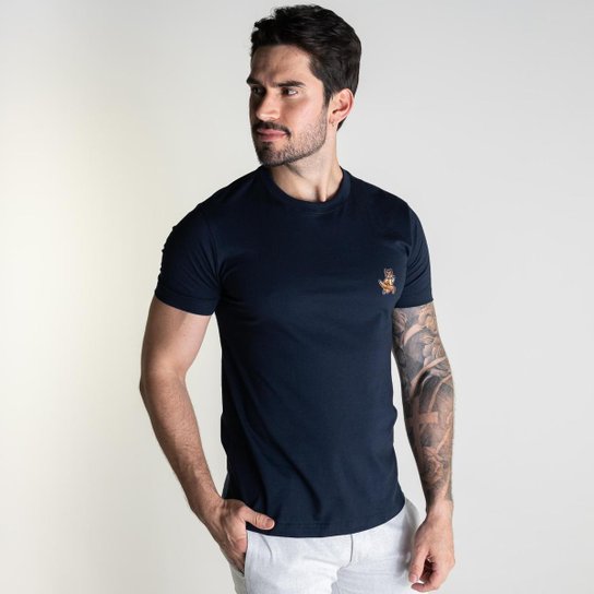 Camiseta Acostamento Fox Azul Marinho