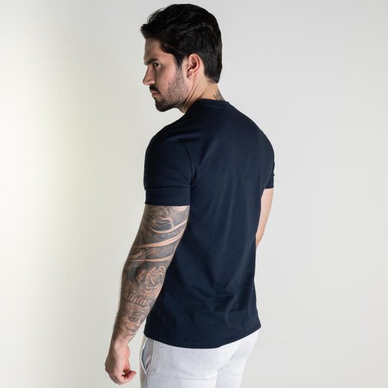 Camiseta Acostamento Fox Azul Marinho