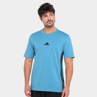 Camiseta Adidas 3 Listras Stretch Masculina