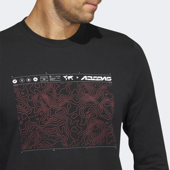 Camiseta Adidas City Explorer Manga Longa Masculina