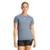 Camiseta Adidas Essentials Crew Feminino - Cinza+Branco
