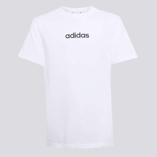 Camiseta Adidas Logo Linear Juvenil Branca