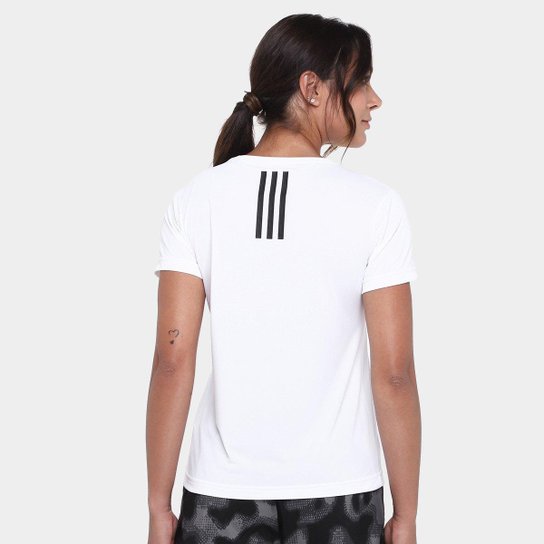 Camiseta Adidas Own The Run 3 Listras Feminina
