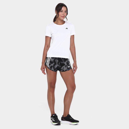 Camiseta Adidas Own The Run 3 Listras Feminina