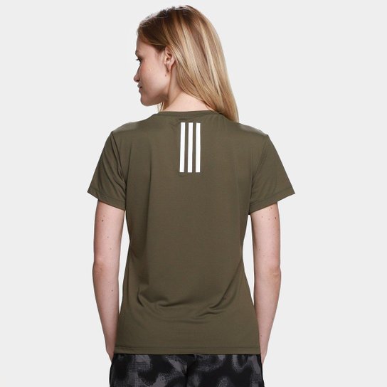 Camiseta Adidas Own The Run 3 Listras Feminina