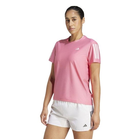 Camiseta Adidas Own The Run Feminina - Rosa PP