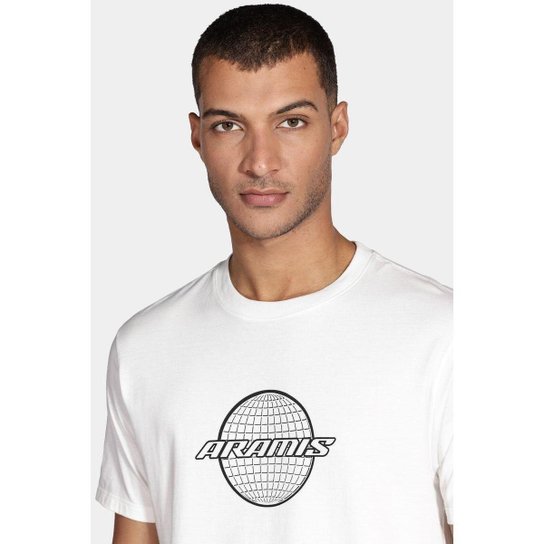 Camiseta Aramis Manga Curta Globe Off White