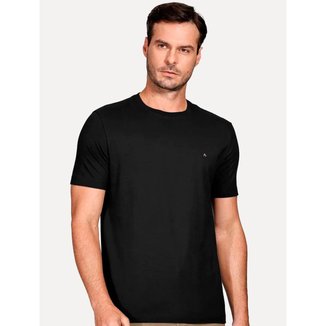 Camiseta Aramis Masculina Crewneck Basic Lisa Preta