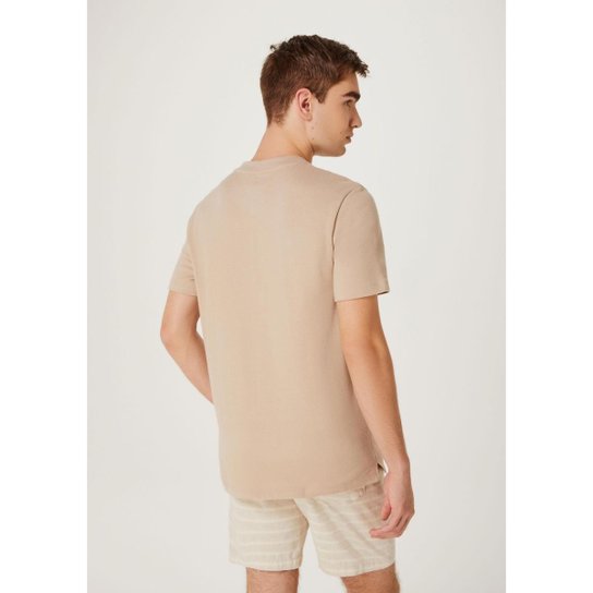 Camiseta Básica Hering Manga Curta Com Botões Masculina