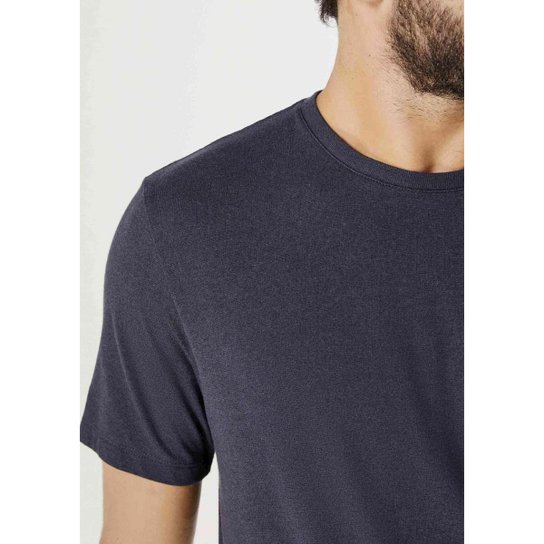 Camiseta Básica Hering Manga Curta Em Malha H+ Masculina