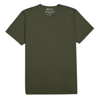 Camiseta Básica Manga Curta Masculina Fico 00976 Verde
