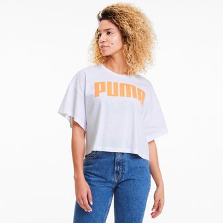 Camiseta Cropped Puma Rebel Fashion Feminina