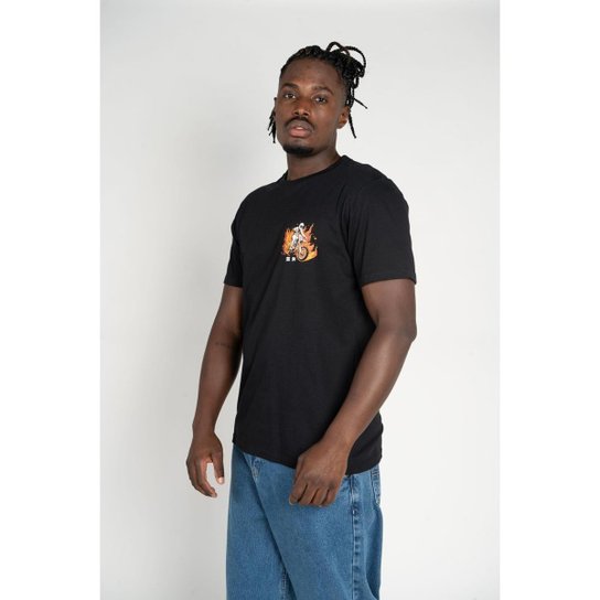 Camiseta DC Shoes M/C Leading The Pack Preto-Preto-G