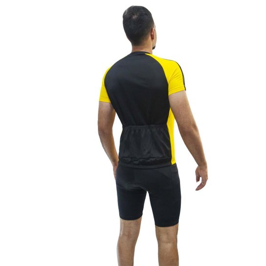 Camiseta de Ciclismo DA Collection com Friso Zíper Curto - masculino