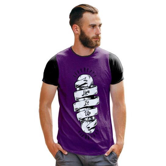 Camiseta Di Nuevo Skate Live It Up Masculina