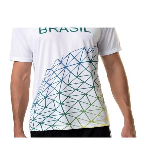 Camiseta Elite Branca Verde Dry P Ao EG4