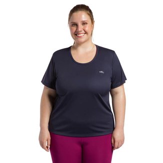 Camiseta Essential Olympikus Feminina Plus Size G3 Azul
