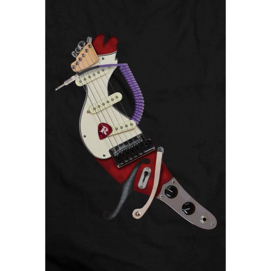 Camiseta Estampa Pica Pau Guitarra Reserva