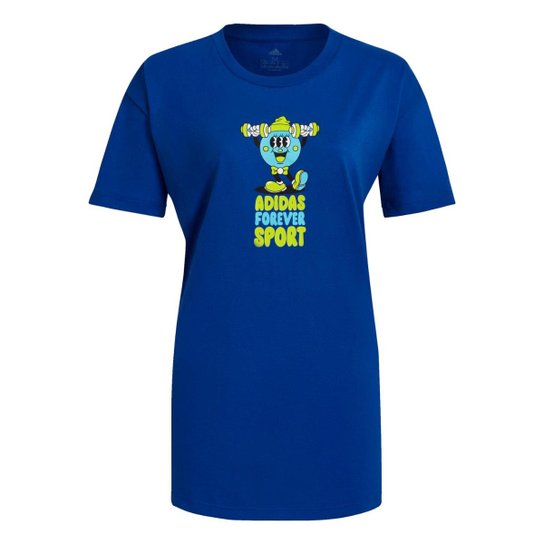 Camiseta Estampada Artist Forever Sport-Azul Adidas