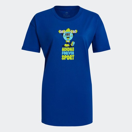 Camiseta Estampada Artist Forever Sport-Azul Adidas
