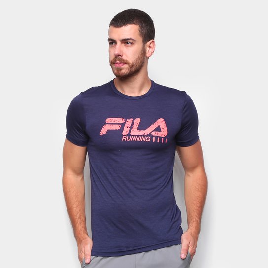 Camiseta Fila Run Bars Melange Masculina - Main Image
