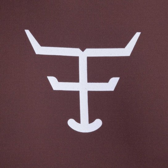 CAMISETA FIT MASCULINA UV50+ MANGA CURTA TEXAS FARM - CMF002 - MARROM CAFE/ BRANCO