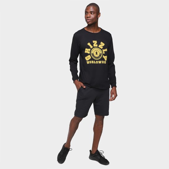 Camiseta Grizzly Homecoming Long Sleeve Manga Longa Masculina