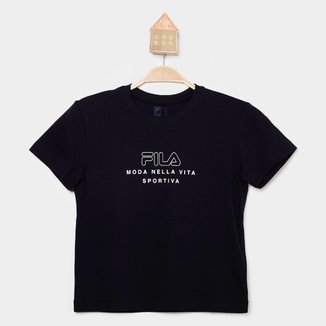 Camiseta Infantil Fila Conforto Vita Outline Menina