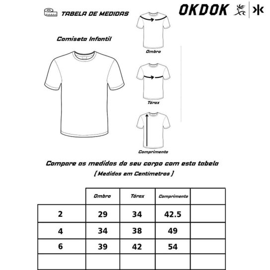 Camiseta Infantil Manga Curta Gaivota Okdok