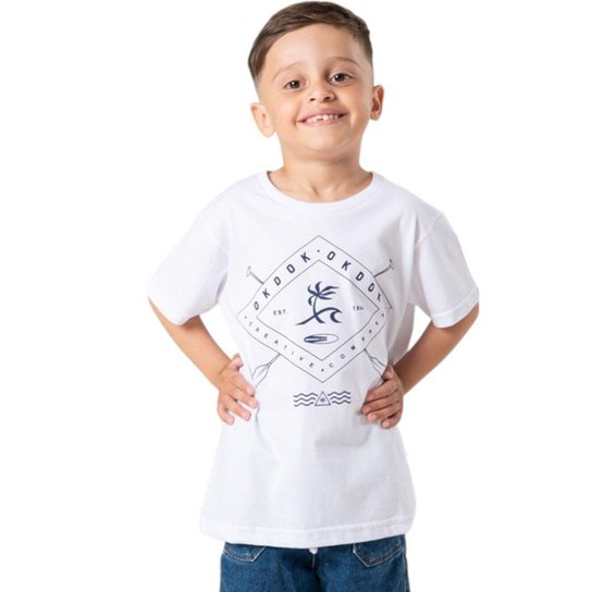Camiseta Infantil Manga Curta Paddle Board Okdok