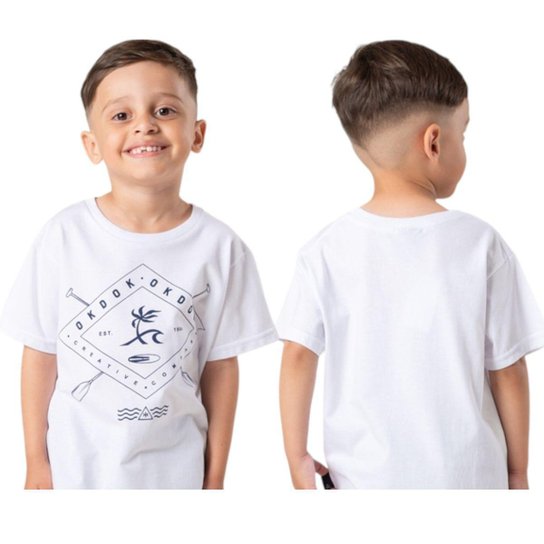 Camiseta Infantil Manga Curta Paddle Board Okdok