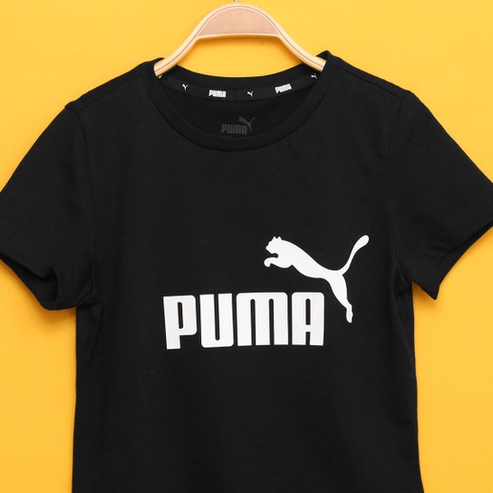 Camiseta Infantil Puma Essentials Logo Feminina