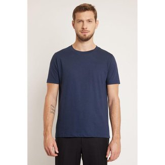 Camiseta Jersey Algodão Peruano Marinho