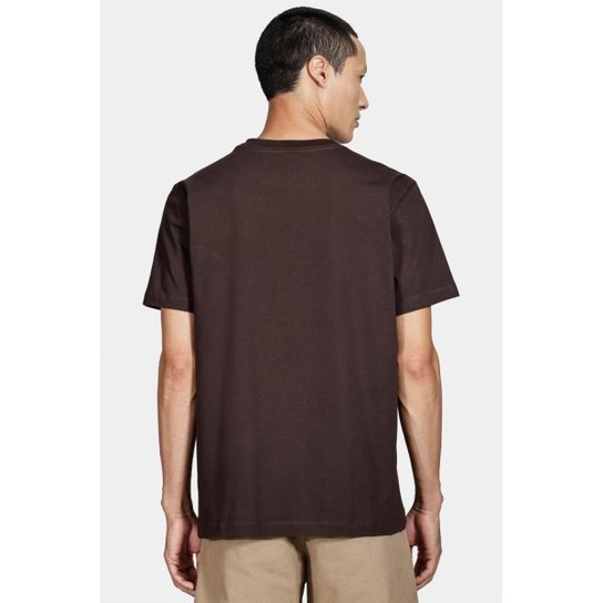Camiseta Manga Curta Aramis Preppy Marrom Café