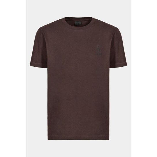 Camiseta Manga Curta Aramis Preppy Marrom Café