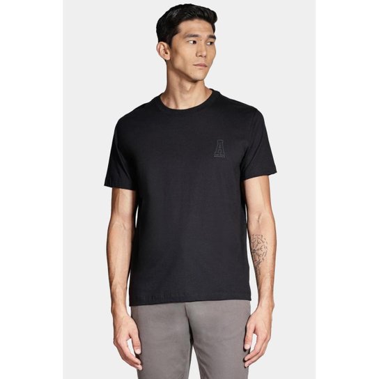 Camiseta Manga Curta Aramis Preppy Preto