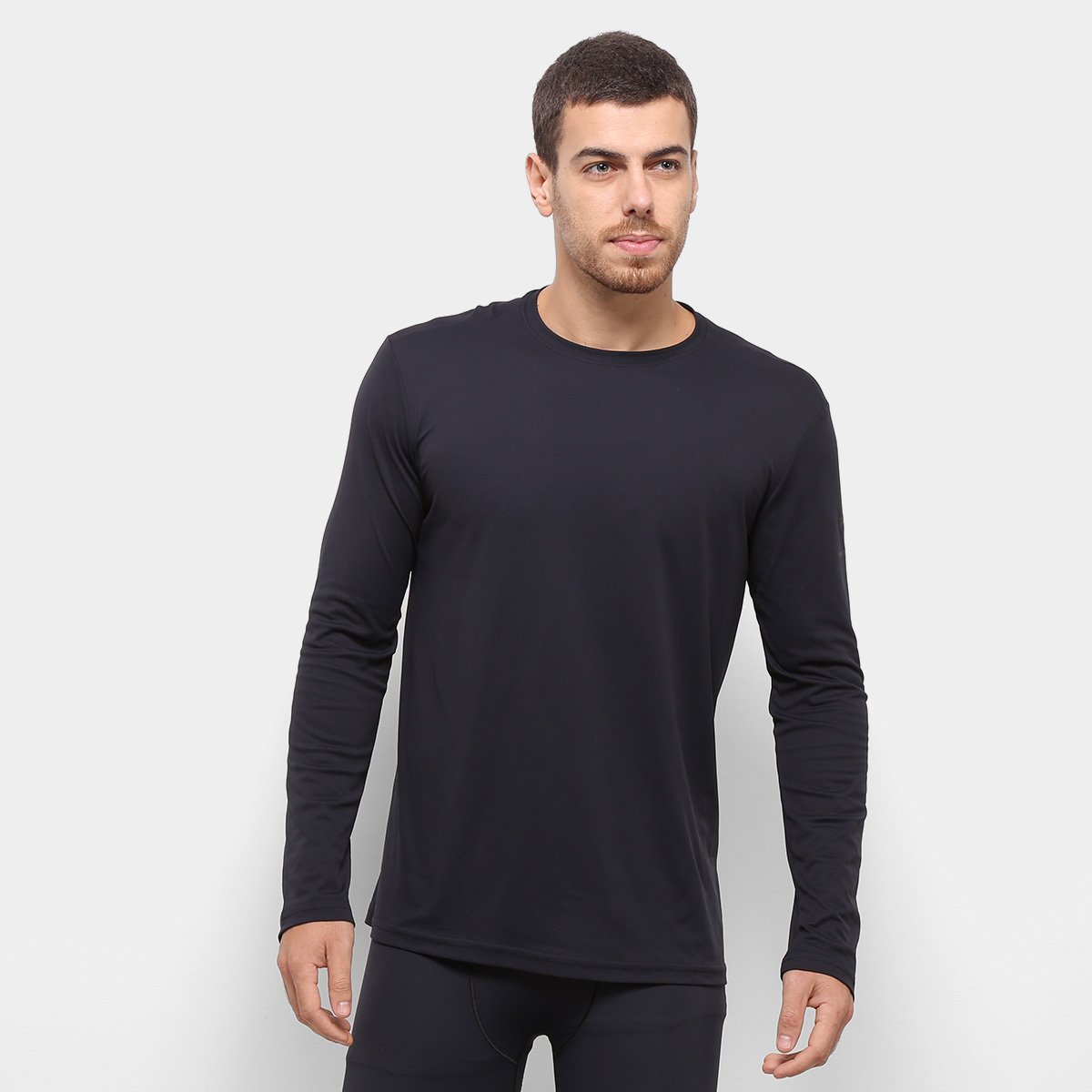 Camiseta Manga Longa Fila Basic Com Protecao Uv Masculina