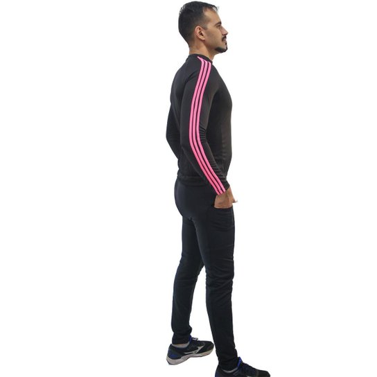 Camiseta manga longa para ciclismo DA Modas com friso masculina