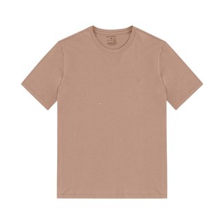 Camiseta Masculina Básica Meia Malha Diametro Marrom