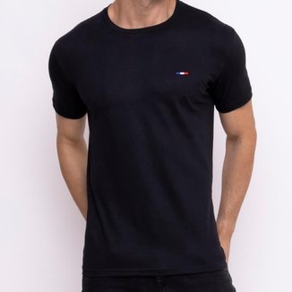 Camiseta Masculina Básica Vih Triny com Bordado Algodão Premium França