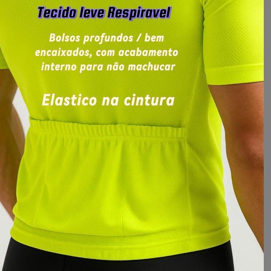 Camiseta Masculina Ciclismo MTB Manga Curta Dry Performance Lisa Bike