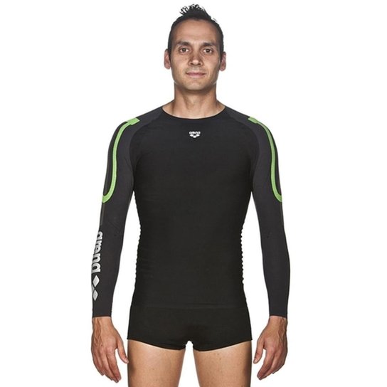 Camiseta Masculina ML Carbon Compression Arena L